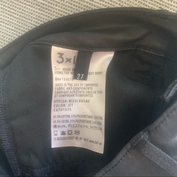 3x1 waxed denim black jeans - Picture 5 of 5